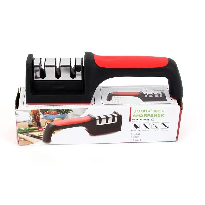 Afilador Manual de Cuchillos 3 en 1 – Ideal para Hogar, Cocina y Dormitorio（Mayoreo）