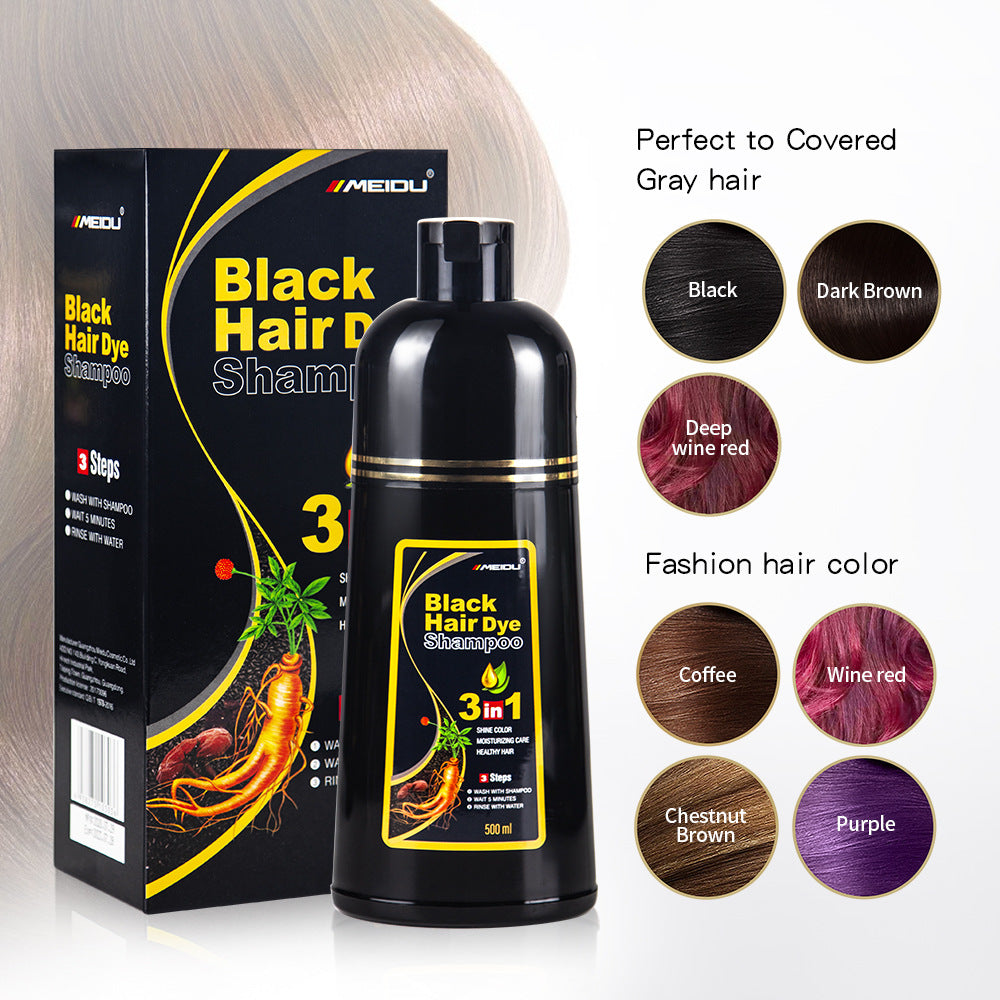  Tinte Negro en Espuma 2 en 1 – Cubre Canas y Cuida tu Cabello