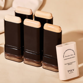 Base en barra con brocha – Corrector y maquillaje 2 en 1 – Larga duración, resistente al agua – 5 tonos （Mayoreo）