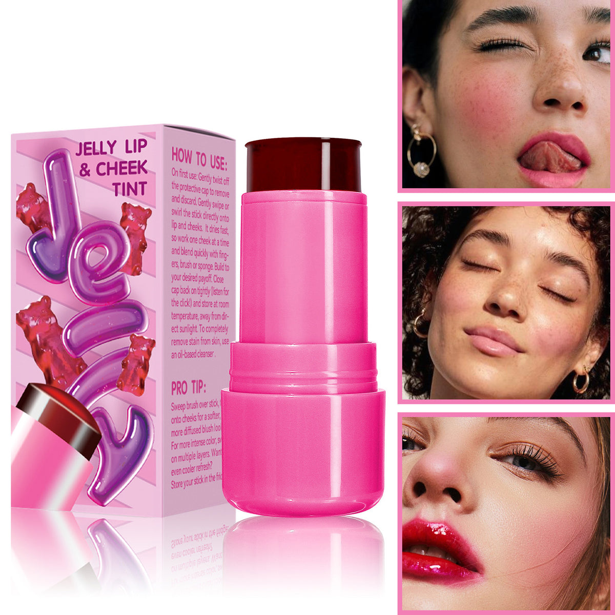 Rubor Jelly Holybook | 4 Tonos Frutales para Labios y Mejillas（Mayoreo）
