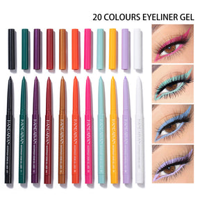 Lápiz Delineador en Gel– 20 colores intensos | Waterproof, larga duración（Mayoreo）