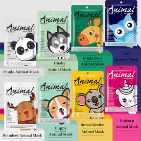 Mascarillas Faciales Holybook – Hidratación Divertida con Diseño de Animales（Mayoreo）