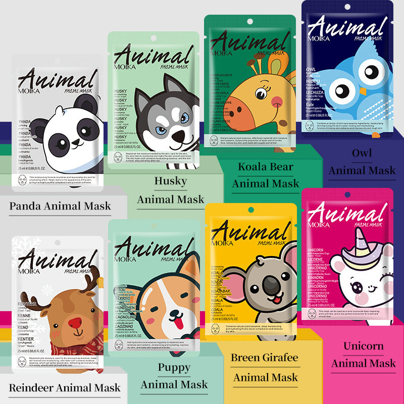 Mascarillas Faciales Holybook – Hidratación Divertida con Diseño de Animales（Mayoreo）