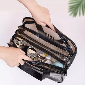 Bolsa de aseo Holybook color negro – organizador cosmético con cierre seguro

