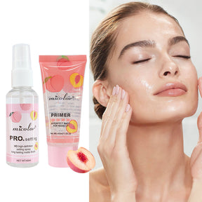 Set Holybook: Primer de Maquillaje + Spray Fijador | 3 Aromas Frutales – Uva, Durazno, Naranja（Mayoreo）