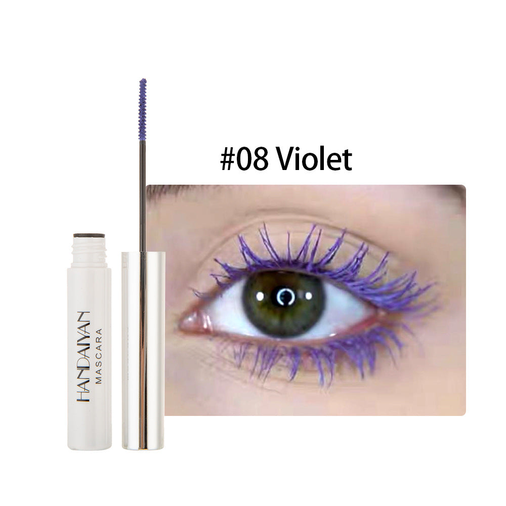 máscara de color morado brillante con acabado satinado