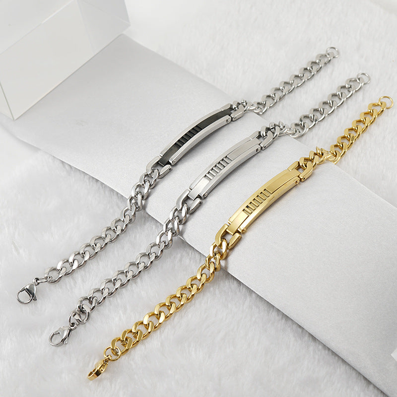 Pulsera elegante de acero inoxidable para hombre – Holybook colección 2025