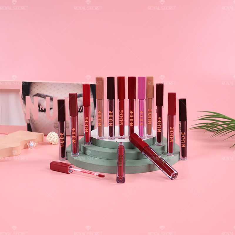 Juego de brillo de labios antiadherente de 12 piezas (Envío Inmediato)