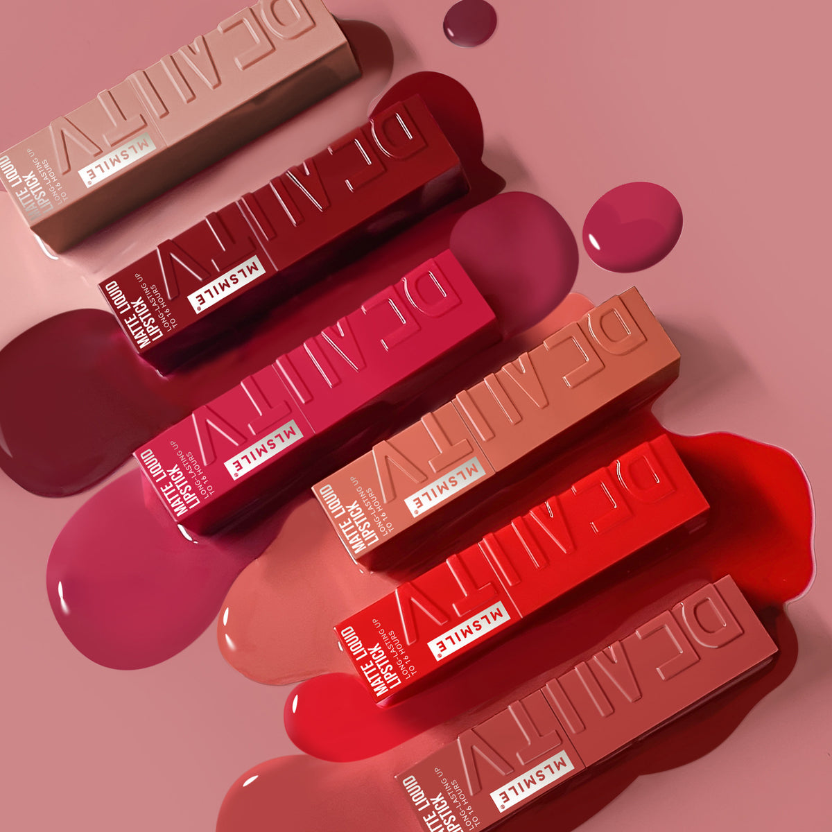 Set completo de labiales Holybook – seis colores mate líquidos para cada estilo