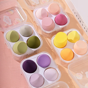4pcs Esponja cosmética Esponja cosmética seca y húmedaHerramientas de belleza (Envío Inmediato)