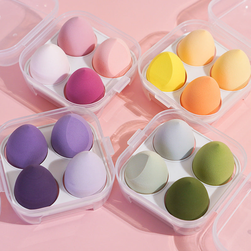4pcs Esponja cosmética Esponja cosmética seca y húmedaHerramientas de belleza (Envío Inmediato)