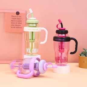 Taza de Plástico Económica 1300ML Nueva Taza Portátil de Gran Capacidad Con Asa（Mayoreo）