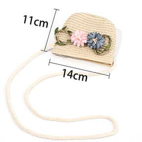 Sombrero De Paja Floral + Bolso Peque?o (300 Piezas)(Personalización) - HOLY BOOK