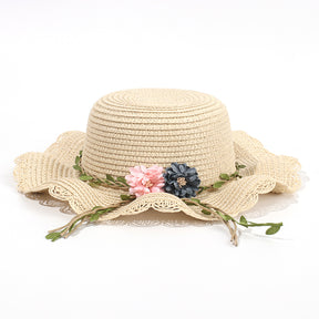 Sombrero De Paja Floral + Bolso Peque?o (300 Piezas)(Personalización) - HOLY BOOK