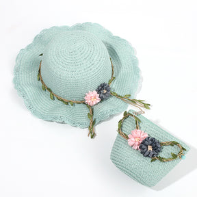 Sombrero De Paja Floral + Bolso Peque?o (300 Piezas)(Personalización) - HOLY BOOK