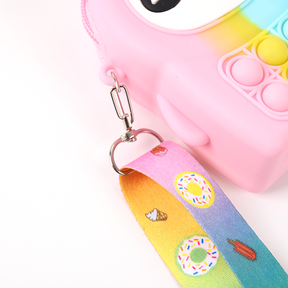 Bolsa De Silicona Para Ni?os Lindo Tote Degradado Bolso De Mano Con Forma De Panda (Personalizado)