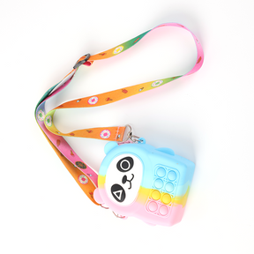 Bolsa De Silicona Para Ni?os Lindo Tote Degradado Bolso De Mano Con Forma De Panda (Personalizado)