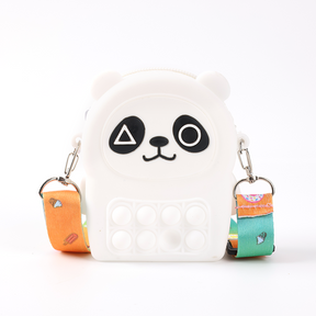 Bolsa De Silicona Para Ni?os Lindo Tote Degradado Bolso De Mano Con Forma De Panda (Personalizado)