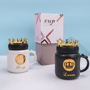480 ml Taza De Cerámica Con Tapa Corona (60 Pieces)(Personalización) - HOLY BOOK