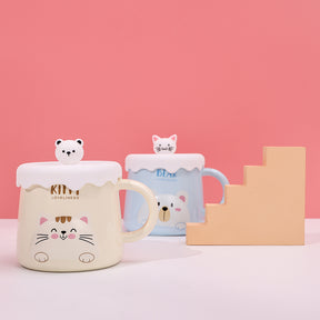 480 ml Animal Avatar Taza De Cerámica Con Tapa(Personalización) - HOLY BOOK