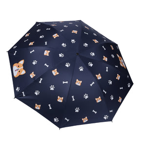 Paraguas Con Estampado De Cachorro Manual Plegable Paraguas De Estudiante Lindo Anti-ultravioleta Portátil Sombrilla (Personalizado)