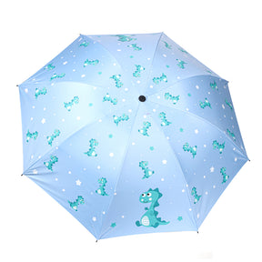 Lindo Paraguas Con Estampado De Dinosaurios Anti-ultravioleta Portátil Sombrilla Manual Plegable Paraguas De Estudiante (Personalizado)