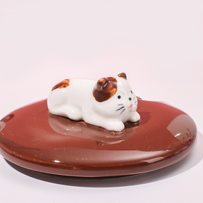 450 ml  Taza De Gato Taza De Agua De Cerámica Con Tapa Y Cuchara (Personalizado)