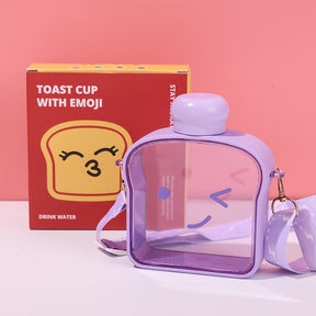 380 ml Taza de tostadas con botella de agua peque?a con emoji - HOLY BOOK