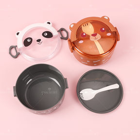 Lonchera De Dibujos Animados Caja De Almuerzo Lunch Box Portátil Fiambrera De Comida Con Cuchara (Personalizado)