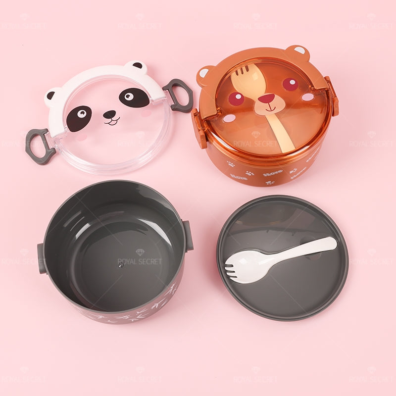 Lonchera De Dibujos Animados Caja De Almuerzo Lunch Box Portátil Fiambrera De Comida Con Cuchara (Personalizado)