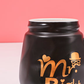 460 ml Taza De Pareja Taza De Agua De Cerámica Con Tapa (Personalizado)