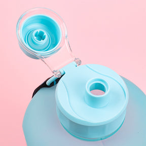 2.2L Botella Deportiva De Gran Capacidad Vaso De Agua De Plástico Degradado Con Asa Taza De Agua Inspiradora Escarchado (Personalizado)