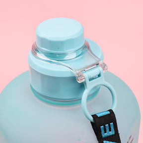 2.2L Botella Deportiva De Gran Capacidad Vaso De Agua De Plástico Degradado Con Asa Taza De Agua Inspiradora Escarchado (Personalizado)