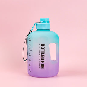 2.2L Botella Deportiva De Gran Capacidad Vaso De Agua De Plástico Degradado Con Asa Taza De Agua Inspiradora Escarchado (Personalizado)