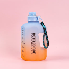 2.2L Botella Deportiva De Gran Capacidad Vaso De Agua De Plástico Degradado Con Asa Taza De Agua Inspiradora Escarchado (Personalizado)