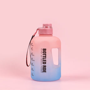 2.2L Botella Deportiva De Gran Capacidad Vaso De Agua De Plástico Degradado Con Asa Taza De Agua Inspiradora Escarchado (Personalizado)