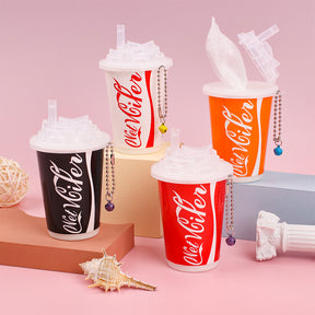 4 latas Toallitas Desmaquillantes En Lata Toallitas Húmedas Coca Cola Tejido De Bebe 30 Hojas (Personalizado)