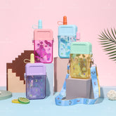300ML Botella De Agua De Teléfono Móvil Con Paja Y Tirantes Ajustables(Personalización) - HOLY BOOK