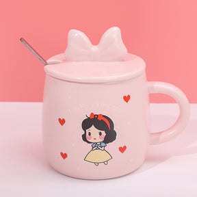 480ml Taza De Cerámica Princesa Con Taza Y Cuchara (60 Pieces)(Personalización) - HOLY BOOK
