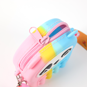 Bolsa De Silicona Para Ni?os Lindo Tote Degradado Bolso De Mano Con Forma De Panda (Personalizado)