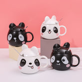 480ml Taza Cerámica Panda Con Cuchara (60 Pieces)(Personalización) - HOLY BOOK