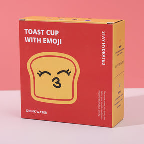 380 ml Taza de tostadas con botella de agua peque?a con emoji - HOLY BOOK