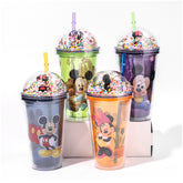 Vaso Frío LED Mickey Mouse Con Pajita 450ML (60 Pieces) - HOLY BOOK