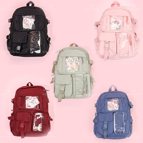 Mochila de gran capacidad para estudiantes Patchwork mochila Cartoon backpack (Personalizado)