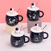 480ml Taza De Cerámica De Astronauta Con Tapa Y Cuchara (60 Pieces)(Personalización) - HOLY BOOK