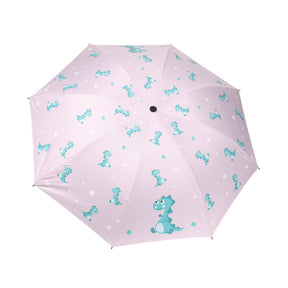 Lindo Paraguas Con Estampado De Dinosaurios Anti-ultravioleta Portátil Sombrilla Manual Plegable Paraguas De Estudiante (Personalizado)