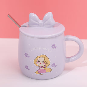 480ml Taza De Cerámica Princesa Con Taza Y Cuchara (60 Pieces)(Personalización) - HOLY BOOK