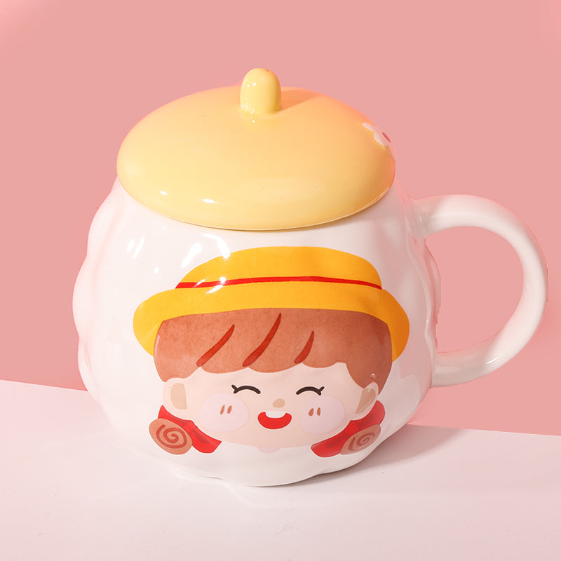 480 ml Taza de Avatar de dibujos animados taza de agua de cerámica con tapa (60 Piezas) - HOLY BOOK