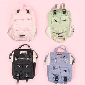 Mochila escolar set de 5 piezas Mochila de estudiante de color sólido (Personalizado)