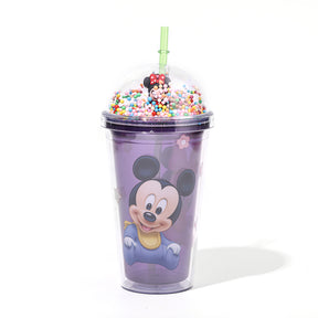 Vaso Frío LED Mickey Mouse Con Pajita 450ML (60 Pieces) - HOLY BOOK